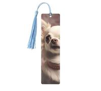Segnalibro in legno per uomini e donne personalizzato intaglio in legno con nappa ciondolo carino chihuahua segnalibro per gli amanti dei libri regalo di compleanno studenti insegnanti regalo