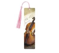 Segnalibro in legno per uomini e donne personalizzato intaglio in legno con nappa ciondolo farfalla e violoncello segnalibro per gli amanti dei libri regalo di compleanno studenti insegnanti regalo