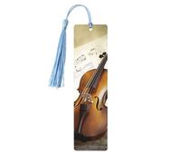 Segnalibro in legno per uomini e donne personalizzato intaglio in legno con nappa ciondolo farfalla e violoncello segnalibro per gli amanti dei libri regalo di compleanno studenti insegnanti regalo