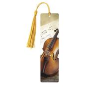 Segnalibro in legno per uomini e donne personalizzato intaglio in legno con nappa ciondolo farfalla e violoncello segnalibro per gli amanti dei libri regalo di compleanno studenti insegnanti regalo