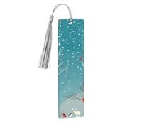 Segnalibro in legno per uomini e donne personalizzato intaglio in legno con nappa ciondolo Merry Christmas betulla segnalibro per gli amanti dei libri regalo di compleanno studenti insegnanti regalo