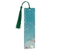 Segnalibro in legno per uomini e donne personalizzato intaglio in legno con nappa ciondolo Merry Christmas betulla segnalibro per gli amanti dei libri regalo di compleanno studenti insegnanti regalo