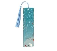 Segnalibro in legno per uomini e donne personalizzato intaglio in legno con nappa ciondolo Merry Christmas betulla segnalibro per gli amanti dei libri regalo di compleanno studenti insegnanti regalo
