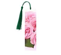 Segnalibro in legno per uomini e donne personalizzato intaglio in legno con nappa ciondolo rosa rose fresche segnalibro per gli amanti dei libri regalo di compleanno studenti insegnanti regalo