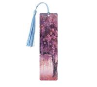 Segnalibro in legno per uomini e donne personalizzato intaglio in legno segno di libro con nappa ciondolo floreale albero segnalibro per gli amanti dei libri regalo di compleanno studenti insegnanti