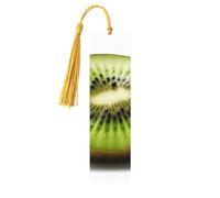 Segnalibro in legno per uomini e donne personalizzato intaglio in legno segno di libro con nappa ciondolo verde kiwi segnalibro per gli amanti dei libri regalo di compleanno studenti insegnanti regalo