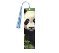 Segnalibro in legno per uomini e donne personalizzato intaglio in legno segno di libro con nappa ciondolo carino panda segnalibro per gli amanti dei libri regalo di compleanno studenti insegnanti