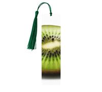Segnalibro in legno per uomini e donne personalizzato intaglio in legno segno di libro con nappa ciondolo verde kiwi segnalibro per gli amanti dei libri regalo di compleanno studenti insegnanti regalo