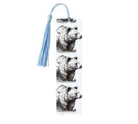 Segnalibro in legno per uomini e donne personalizzato intaglio in legno segno libro con nappa ciondolo fauna selvatica disegnato a mano orso animale segnalibro per gli amanti dei libri regalo di