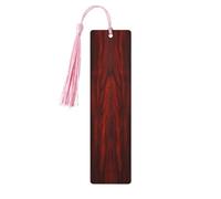 Segnalibro in legno rosso fai da te, in legno, con nappe colorate, etichette regalo in legno, regalo insolito per gli amanti dei libri, uomini e donne