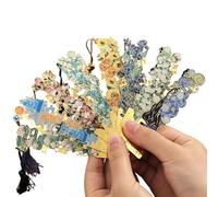 Segnalibro in metallo, 8 segnalibri con fiori e nappe, metallici per amanti dei libri, per diari, pianificatori, quaderni, insegnanti, bambini, adulti, lettori, compagni cristiani