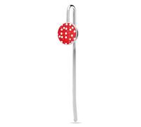 Segnalibro in metallo con ciondolo a pois rossi e bianchi, per gli amanti della lettura, regalo di apprezzamento per insegnanti, San Valentino, festa della mamma, Natale, compleanno per donne amanti