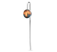 Segnalibro in metallo con ciondolo da appendere al tramonto sulla spiaggia, per gli amanti della lettura, regalo di apprezzamento per insegnanti, San Valentino, festa della mamma, Natale, compleanno