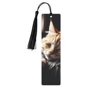 Segnalibro in metallo per uomini e donne che fanno un pisolino con gattino, segnalibri unici fatti a mano con nappa ciondolo segnalibro in metallo per insegnanti regalo di compleanno