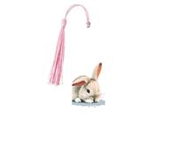 Segnalibro in metallo per uomini e donne che piangono il coniglio segna libro unico fatto a mano con nappa ciondolo segnalibro in metallo per insegnanti regalo di compleanno