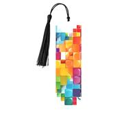 Segnalibro in metallo per uomini e donne colorato cuore San Valentino Love Book Markers unico fatto a mano con nappa ciondolo segnalibro in metallo per insegnanti regalo di compleanno