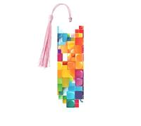 Segnalibro in metallo per uomini e donne colorato cuore San Valentino Love Book Markers unico fatto a mano con nappa ciondolo segnalibro in metallo per insegnanti regalo di compleanno
