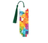 Segnalibro in metallo per uomini e donne colorato cuore San Valentino Love Book Markers unico fatto a mano con nappa ciondolo segnalibro in metallo per insegnanti regalo di compleanno