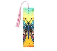 Segnalibro in metallo per uomini e donne Farfalla Tie Dye Book Markers Unico Fatti a Mano Segnalibro con Nappa Pendente Segnalibro in Metallo per Insegnanti Regalo di
