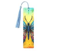 Segnalibro in metallo per uomini e donne Farfalla Tie Dye Book Markers Unico Fatti a Mano Segnalibro con Nappa Pendente Segnalibro in Metallo per Insegnanti Regalo di