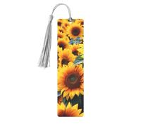 Segnalibro in metallo per uomini e donne, molti bellissimi girasoli, segnalibri unici fatti a mano con nappa ciondolo segnalibro in metallo per insegnanti regalo di compleanno