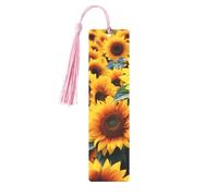 Segnalibro in metallo per uomini e donne, molti bellissimi girasoli, segnalibri unici fatti a mano con nappa ciondolo segnalibro in metallo per insegnanti regalo di compleanno