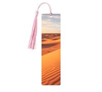 Segnalibro in metallo per uomini e donne personalizzato intaglio libro segno con nappa ciondolo dune di sabbia nel deserto del Sahara segnalibro per gli amanti dei libri regalo di compleanno studenti