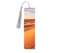 Segnalibro in metallo per uomini e donne personalizzato intaglio libro segno con nappa ciondolo dune di sabbia nel deserto del Sahara segnalibro per gli amanti dei libri regalo di compleanno studenti