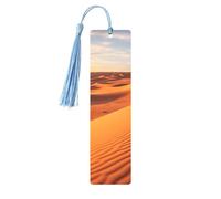 Segnalibro in metallo per uomini e donne personalizzato intaglio libro segno con nappa ciondolo dune di sabbia nel deserto del Sahara segnalibro per gli amanti dei libri regalo di compleanno studenti