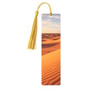 Segnalibro in metallo per uomini e donne personalizzato intaglio libro segno con nappa ciondolo dune di sabbia nel deserto del Sahara segnalibro per gli amanti dei libri regalo di compleanno studenti
