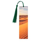 Segnalibro in metallo per uomini e donne personalizzato intaglio libro segno con nappa ciondolo dune di sabbia nel deserto del Sahara segnalibro per gli amanti dei libri regalo di compleanno studenti