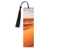 Segnalibro in metallo per uomini e donne personalizzato intaglio libro segno con nappa ciondolo dune di sabbia nel deserto del Sahara segnalibro per gli amanti dei libri regalo di compleanno studenti