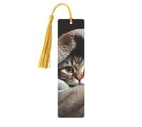 Segnalibro in metallo per uomini e donne personalizzato intaglio libro segno con nappa ciondolo gatto sotto coperta segnalibro per gli amanti dei libri regalo di compleanno studenti insegnanti regalo