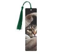 Segnalibro in metallo per uomini e donne personalizzato intaglio libro segno con nappa ciondolo gatto sotto coperta segnalibro per gli amanti dei libri regalo di compleanno studenti insegnanti regalo