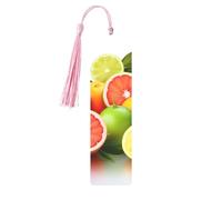 Segnalibro in metallo per uomini e donne personalizzato intaglio segno libro con nappa ciondolo agrumi segnalibro per gli amanti del libro regalo di compleanno studenti insegnanti regalo