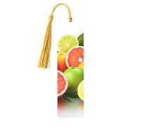 Segnalibro in metallo per uomini e donne personalizzato intaglio segno libro con nappa ciondolo agrumi segnalibro per gli amanti del libro regalo di compleanno studenti insegnanti regalo