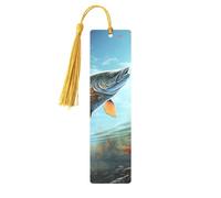 Segnalibro in metallo per uomini e donne personalizzato intaglio segno libro con nappa ciondolo cartamo pesce volante segnalibro per gli amanti del libro regalo di compleanno studenti insegnanti