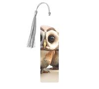 Segnalibro in metallo per uomini e donne personalizzato intaglio segno libro con nappa ciondolo divertente gufo segnalibro per gli amanti dei libri regalo di compleanno studenti insegnanti regalo