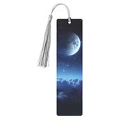 Segnalibro in metallo per uomini e donne personalizzato intaglio segno libro con nappa ciondolo luna stellato segnalibro per gli amanti dei libri regalo di compleanno studenti insegnanti regalo