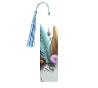 Segnalibro in metallo per uomini e donne personalizzato intaglio segno libro con nappa ciondolo piuma fiore segnalibro per gli amanti dei libri regalo di compleanno studenti insegnanti regalo