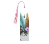 Segnalibro in metallo per uomini e donne personalizzato intaglio segno libro con nappa ciondolo piuma fiore segnalibro per gli amanti dei libri regalo di compleanno studenti insegnanti regalo