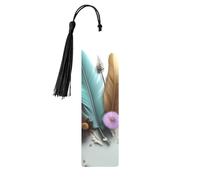 Segnalibro in metallo per uomini e donne personalizzato intaglio segno libro con nappa ciondolo piuma fiore segnalibro per gli amanti dei libri regalo di compleanno studenti insegnanti regalo