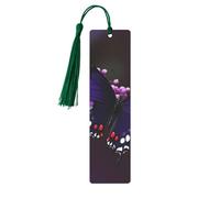 Segnalibro in metallo per uomini e donne personalizzato intaglio segno libro con nappa ciondolo viola prugna farfalla segnalibro per gli amanti del libro regalo di compleanno studenti insegnanti
