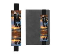 Segnalibro in pelle con scritta "Sunset Beach", adatto per notebook, diari, calendari, custodie per tablet, lettura, lavoro, ecc.