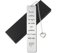 Segnalibro Laurea Metallo con Frase, Regalo Laurea Donna Uomo, Segnalibro Particolare Comunione Regalo Amica Donna Natale Ragazzi Laurea Compleanno