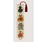 Segnalibro Le Bonheur des Dames kit punto croce "Funny Cat", 5x20cm