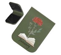 Segnalibro Magnetico Con In Pelle - Accessorio Per Libro Con Clip Floreale 8x3x0,5 Cm | Segnalibri Vintage In Pelle PU Per Donne, Uomini, Adolescenti, Studenti, Lettori, Regalo Per Ufficio