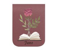 Segnalibro Magnetico Con In Pelle - Accessorio Per Libro Con Clip Floreale 8x3x0,5 Cm | Segnalibri Vintage In Pelle PU Per Donne, Uomini, Adolescenti, Studenti, Lettori, Regalo Per Ufficio