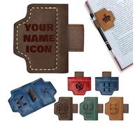 Segnalibro magnetico in pelle personalizzato portapenne magnetico in pelle personalizzato segnalibro con nome e logo incisione iniziale regali per amanti dei libri viaggiatori insegnanti amici