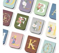 Segnalibro Magnetico Personalizzato con Nome Clip per Segnalibro in Pelle Personalizzata con Iniziali Fiore Segnalibro Personalizzato con Nome Regalo per Amanti dei Libri Lettori Insegnanti